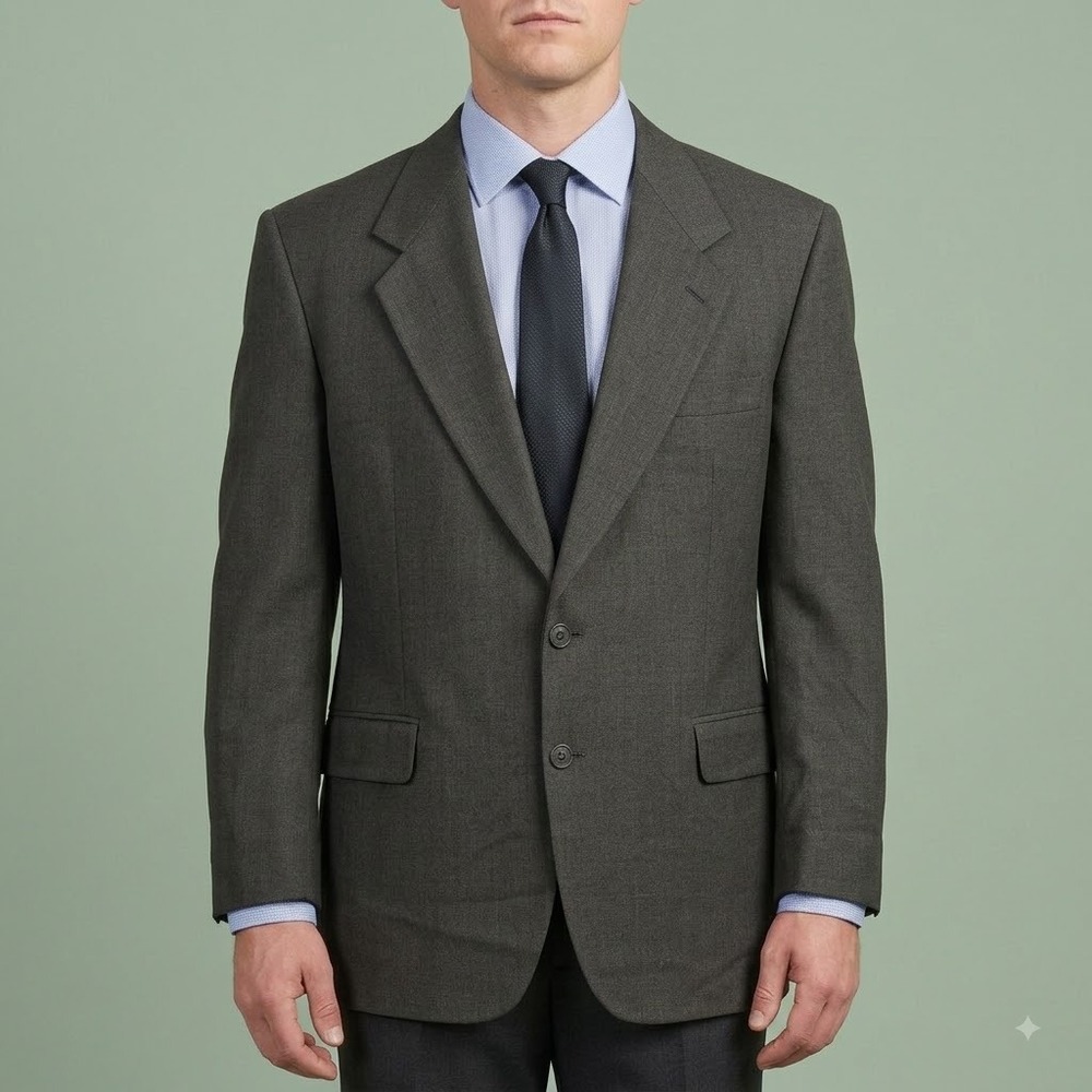 Johnny Carson Blazer Mens 44S Olive Green Signature Collection Sport Coat